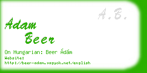 adam beer business card